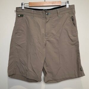 Howler Bros Horizon Hybrid Shorts Mens 34 Tan Khaki Nylon Ripstop Outdoor Water